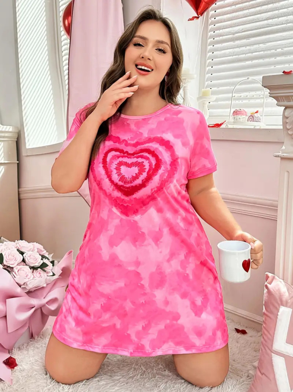 Naiste pluss-suuruses mööblipidžaama kleit T-särk seelik väliskaubandus Amazoni naiste piiriülene Euroopa ja Ameerika trükitud öösärk