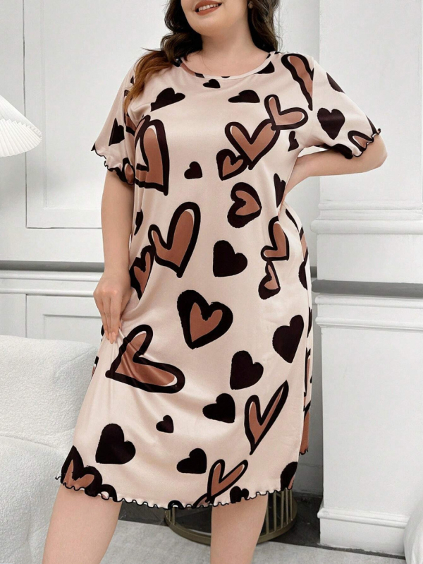 Naiste pluss-suuruses mööblipidžaama kleit T-särk seelik väliskaubandus Amazoni naiste piiriülene Euroopa ja Ameerika trükitud öösärk