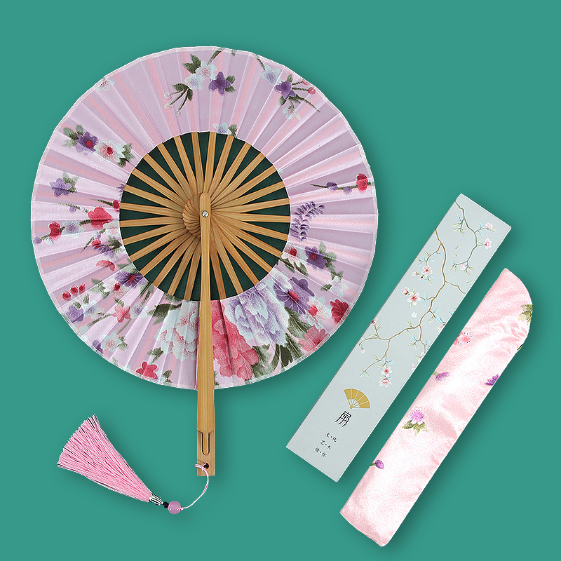 Antiikne väike ümmargune kokkupandav daamide tuuleveski ventilaator Hiina stiilis retro väike ventilaator suvine kingitus kokkupandav ventilaator hulgimüük