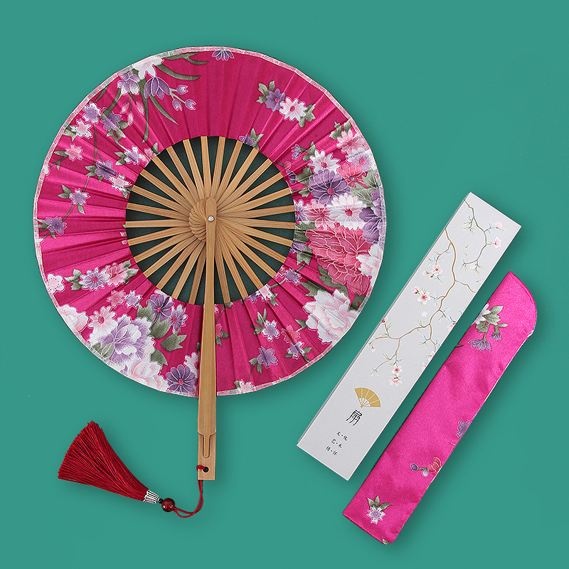 Antiikne väike ümmargune kokkupandav daamide tuuleveski ventilaator Hiina stiilis retro väike ventilaator suvine kingitus kokkupandav ventilaator hulgimüük