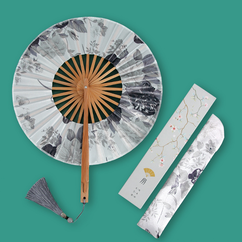 Antiikne väike ümmargune kokkupandav daamide tuuleveski ventilaator Hiina stiilis retro väike ventilaator suvine kingitus kokkupandav ventilaator hulgimüük