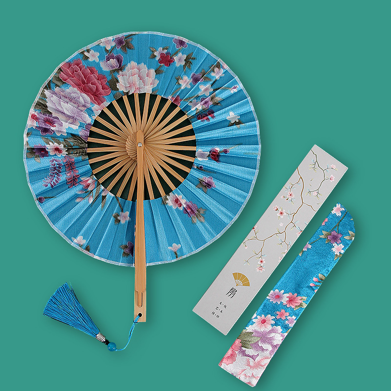 Antiikne väike ümmargune kokkupandav daamide tuuleveski ventilaator Hiina stiilis retro väike ventilaator suvine kingitus kokkupandav ventilaator hulgimüük