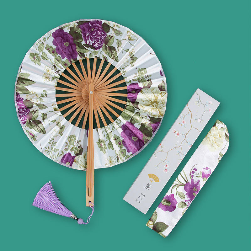 Antiikne väike ümmargune kokkupandav daamide tuuleveski ventilaator Hiina stiilis retro väike ventilaator suvine kingitus kokkupandav ventilaator hulgimüük