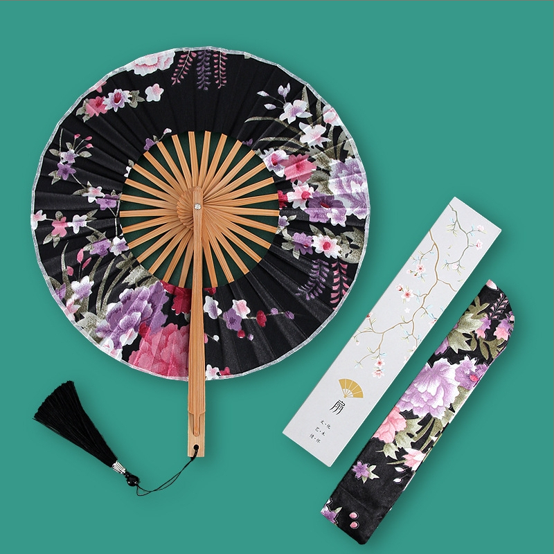 Antiikne väike ümmargune kokkupandav daamide tuuleveski ventilaator Hiina stiilis retro väike ventilaator suvine kingitus kokkupandav ventilaator hulgimüük