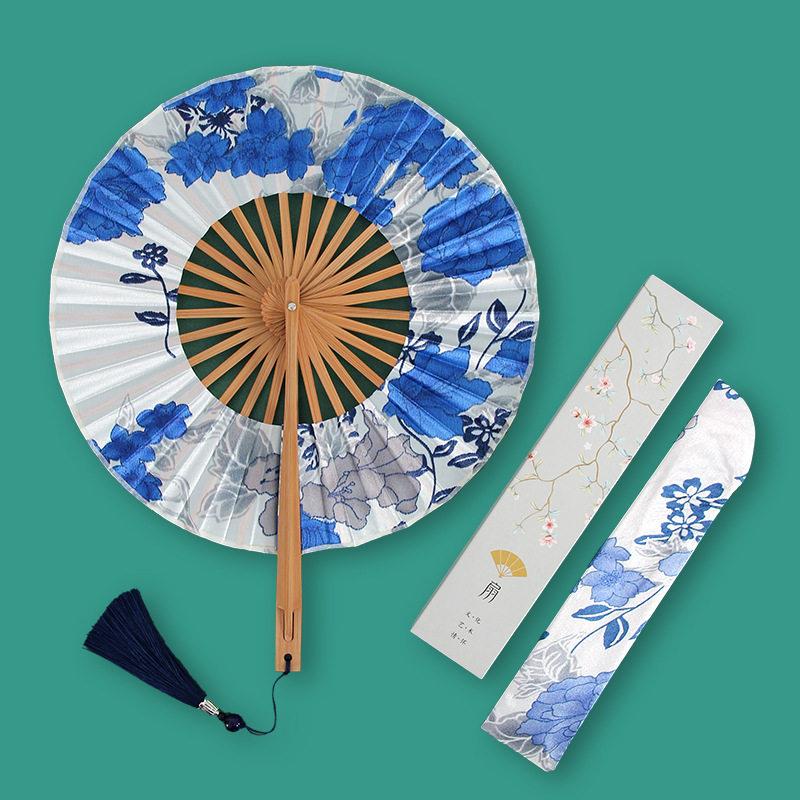 Antiikne väike ümmargune kokkupandav daamide tuuleveski ventilaator Hiina stiilis retro väike ventilaator suvine kingitus kokkupandav ventilaator hulgimüük