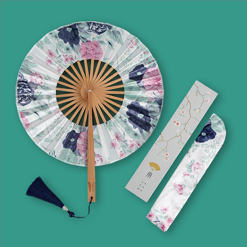 Antiikne väike ümmargune kokkupandav daamide tuuleveski ventilaator Hiina stiilis retro väike ventilaator suvine kingitus kokkupandav ventilaator hulgimüük