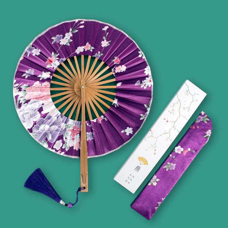 Antiikne väike ümmargune kokkupandav daamide tuuleveski ventilaator Hiina stiilis retro väike ventilaator suvine kingitus kokkupandav ventilaator hulgimüük