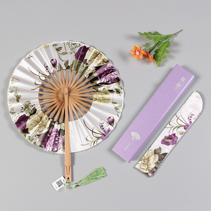 Antiikne väike ümmargune kokkupandav daamide tuuleveski ventilaator Hiina stiilis retro väike ventilaator suvine kingitus kokkupandav ventilaator hulgimüük