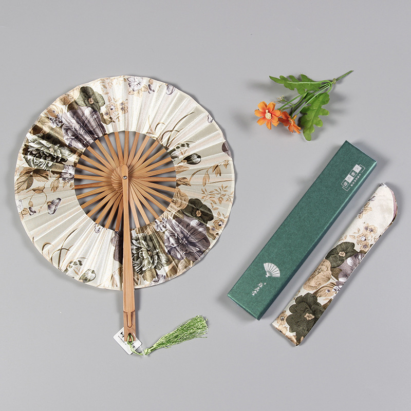 Antiikne väike ümmargune kokkupandav daamide tuuleveski ventilaator Hiina stiilis retro väike ventilaator suvine kingitus kokkupandav ventilaator hulgimüük