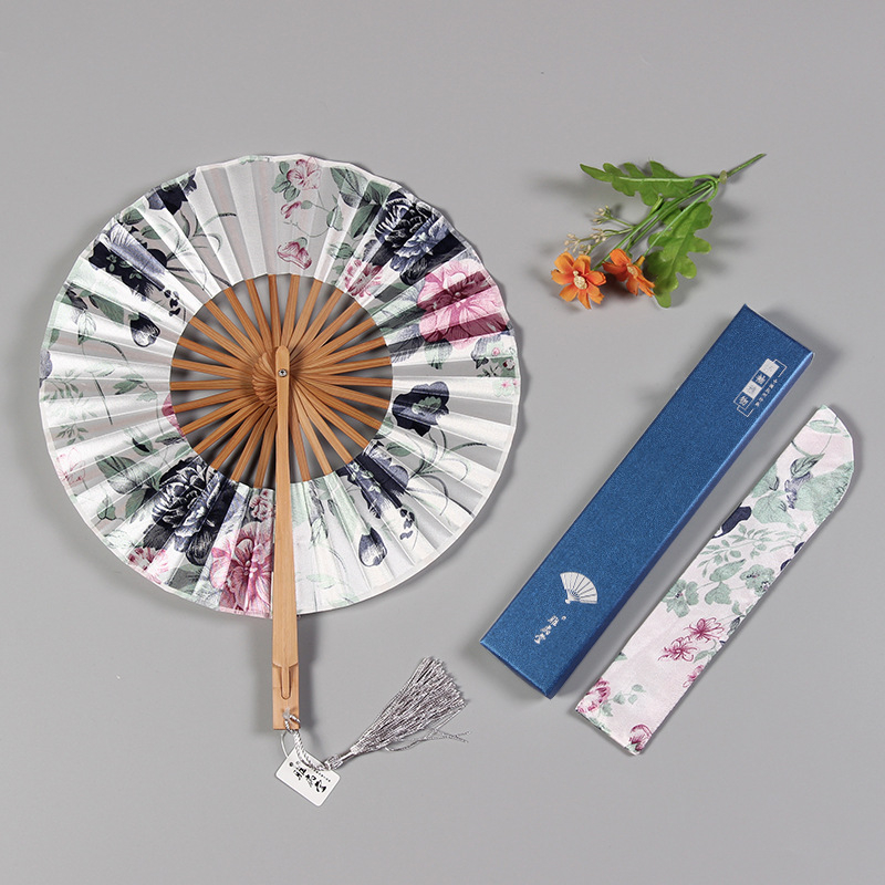 Antiikne väike ümmargune kokkupandav daamide tuuleveski ventilaator Hiina stiilis retro väike ventilaator suvine kingitus kokkupandav ventilaator hulgimüük