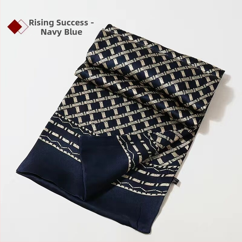 100% zīdkoka zīda vīriešu šalle, divslāņu zīda šalle, rūtaina, vīriešu angļu stila pusmūža un vecu vīriešu šalle, rudens un ziemas plāna