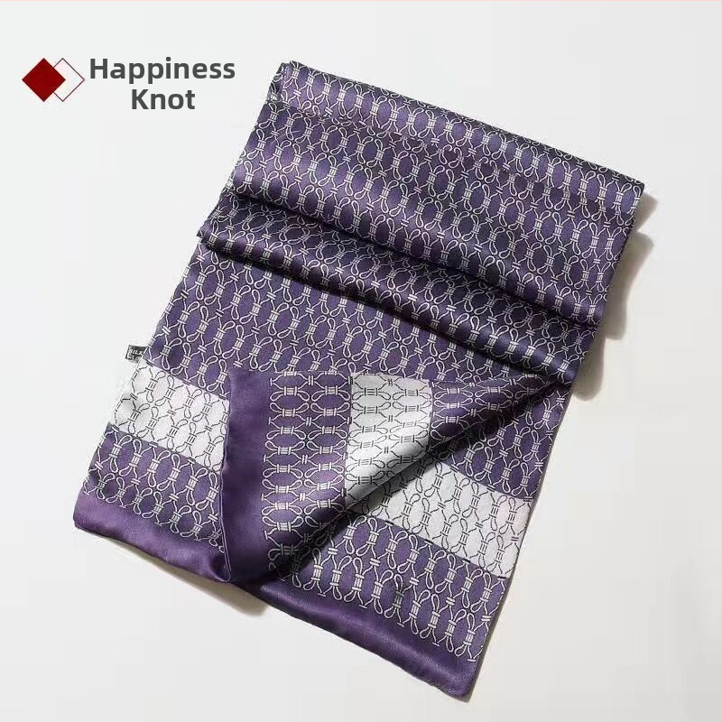 100% zīdkoka zīda vīriešu šalle, divslāņu zīda šalle, rūtaina, vīriešu angļu stila pusmūža un vecu vīriešu šalle, rudens un ziemas plāna