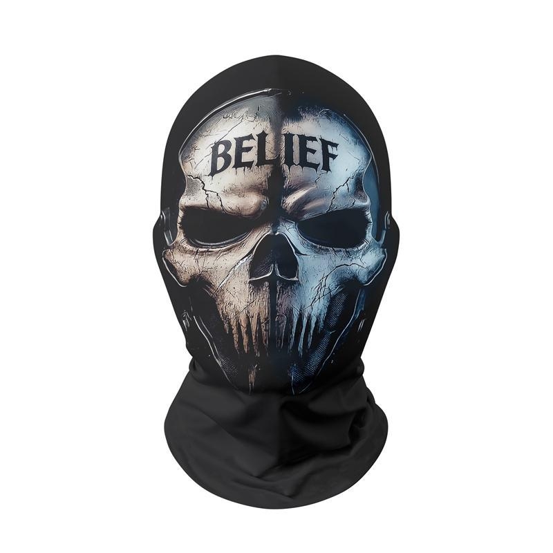 Piiriülene halloweeni jõulude ajal naljakas karnevali peakate, kuri verd sülitav klounimask, punase ninaga peakate