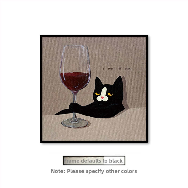 Холна висяща картина с карикатура, сладка карикатура, забавни инсайдове с животни, котка, детска стая, спалня, декоративен стенопис.