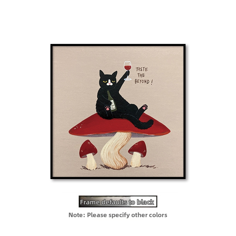 Холна висяща картина с карикатура, сладка карикатура, забавни инсайдове с животни, котка, детска стая, спалня, декоративен стенопис.