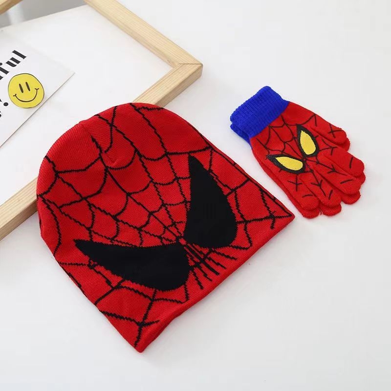 Uus Ämblikmehe laste kootud müts, soojad kindad, Marveli multifilm ja televisioon, mis ümbritsevad sügist ja talve, uus hulgimüük, väliskaubandus