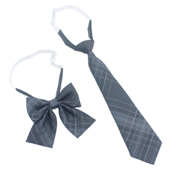 Фабрична карирана папионка за момичета, безплатна папионка, японски колежански стил JK, униформена вратовръзка, комплект папионки