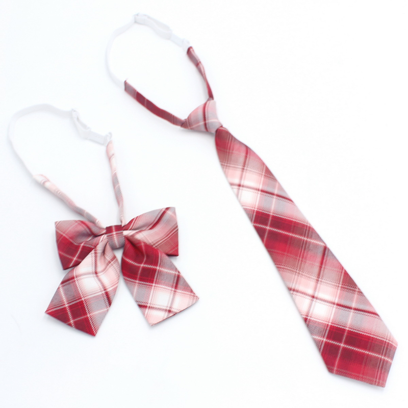 Παπιγιόν με καρό από εργοστασιακό σημείο για κορίτσια, δωρεάν παπιγιόν, ιαπωνικό κολεγιακό στυλ, JK ομοιόμορφο σετ παπιγιόν