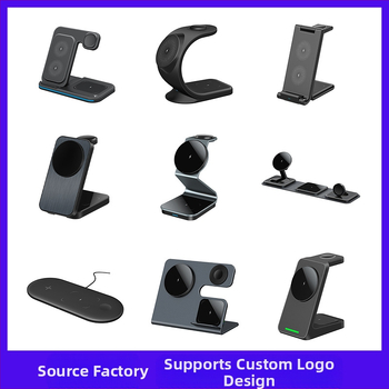 Pārrobežu trīs vienā magnētiskais bezvadu lādētāja galda kronšteins Apple bezvadu uzlādei biznesa dāvanu pielāgošanai