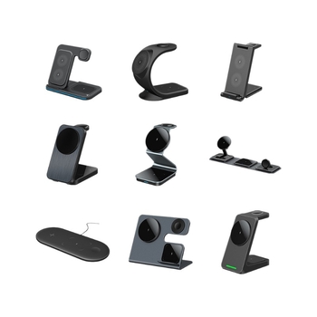 Pārrobežu trīs vienā magnētiskais bezvadu lādētāja galda kronšteins Apple bezvadu uzlādei biznesa dāvanu pielāgošanai