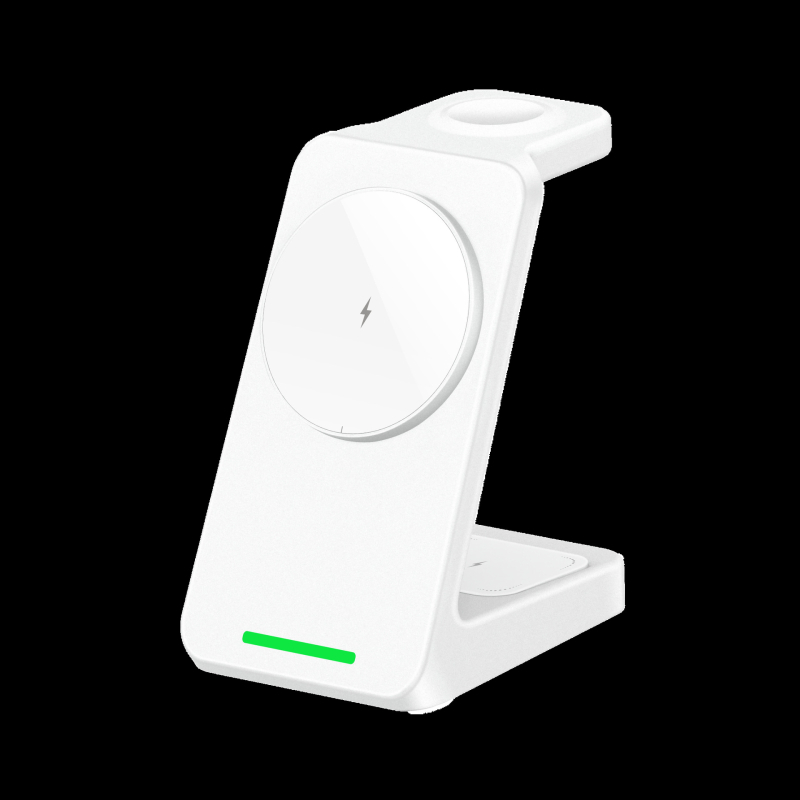 Pārrobežu trīs vienā magnētiskais bezvadu lādētāja galda kronšteins Apple bezvadu uzlādei biznesa dāvanu pielāgošanai