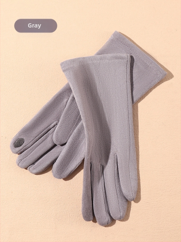 Seemisnahast kindad naistele kevad- ja sügistalvised ratsutamiskindad, puutetundliku ekraaniga, fliisvoodriga, talvised tuulekindlad jalgrattasõidukindad