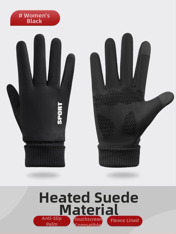 Seemisnahast kindad naistele kevad- ja sügistalvised ratsutamiskindad, puutetundliku ekraaniga, fliisvoodriga, talvised tuulekindlad jalgrattasõidukindad