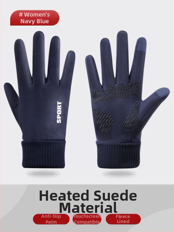 Seemisnahast kindad naistele kevad- ja sügistalvised ratsutamiskindad, puutetundliku ekraaniga, fliisvoodriga, talvised tuulekindlad jalgrattasõidukindad