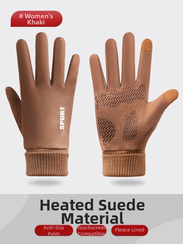 Seemisnahast kindad naistele kevad- ja sügistalvised ratsutamiskindad, puutetundliku ekraaniga, fliisvoodriga, talvised tuulekindlad jalgrattasõidukindad