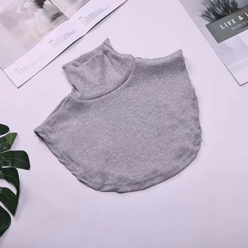 Iekšējais artefakts ar kratīšanas toni Jauns korejiešu stila diegu kokvilnas augsta apkakle Viltus apkakle Vīriešu un sieviešu universāla viltus apkakle Silta kakla rudens un ziemas