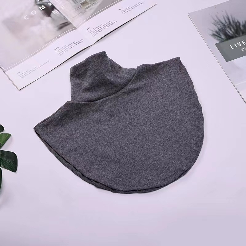 Iekšējais artefakts ar kratīšanas toni Jauns korejiešu stila diegu kokvilnas augsta apkakle Viltus apkakle Vīriešu un sieviešu universāla viltus apkakle Silta kakla rudens un ziemas