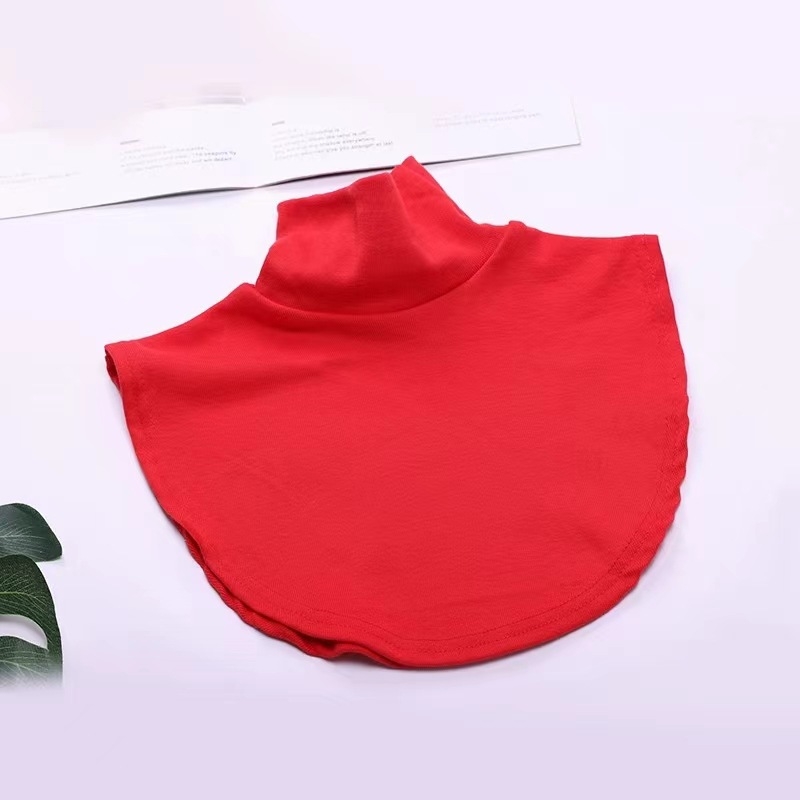 Iekšējais artefakts ar kratīšanas toni Jauns korejiešu stila diegu kokvilnas augsta apkakle Viltus apkakle Vīriešu un sieviešu universāla viltus apkakle Silta kakla rudens un ziemas