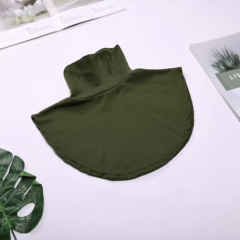 Iekšējais artefakts ar kratīšanas toni Jauns korejiešu stila diegu kokvilnas augsta apkakle Viltus apkakle Vīriešu un sieviešu universāla viltus apkakle Silta kakla rudens un ziemas