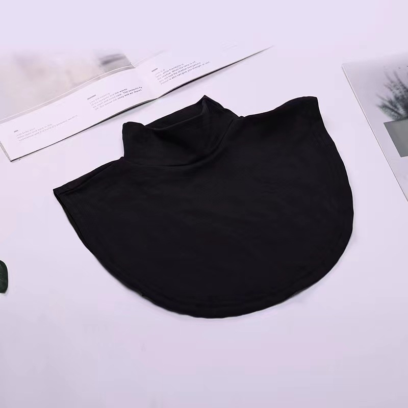 Iekšējais artefakts ar kratīšanas toni Jauns korejiešu stila diegu kokvilnas augsta apkakle Viltus apkakle Vīriešu un sieviešu universāla viltus apkakle Silta kakla rudens un ziemas
