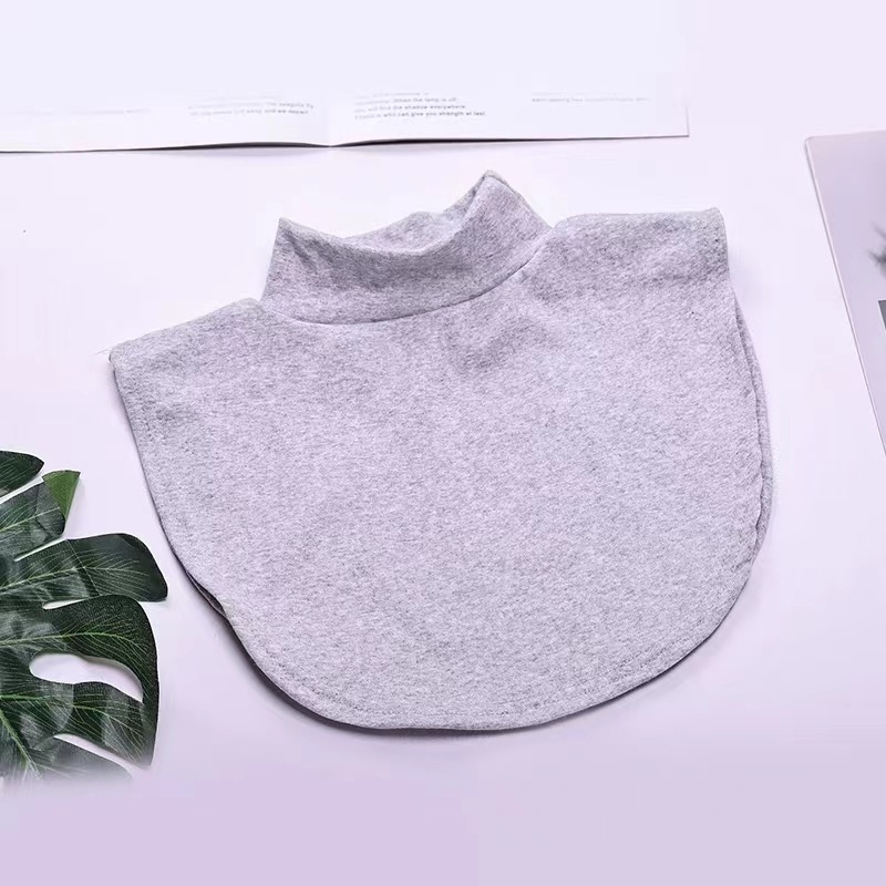 Iekšējais artefakts ar kratīšanas toni Jauns korejiešu stila diegu kokvilnas augsta apkakle Viltus apkakle Vīriešu un sieviešu universāla viltus apkakle Silta kakla rudens un ziemas