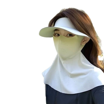 Täisnäo päikesekaitsekreem suvine UV-kaitsega naiste näole Gini päikesevari müts integreeritud kaelakaitse jääsiidist hingav mask