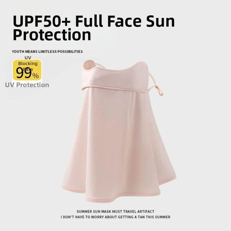 Täisnäo päikesekaitsekreem suvine UV-kaitsega naiste näole Gini päikesevari müts integreeritud kaelakaitse jääsiidist hingav mask