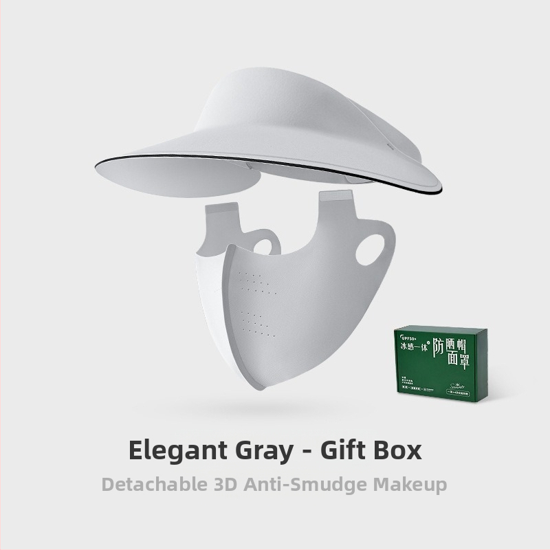 Täisnäo päikesekaitsekreem suvine UV-kaitsega naiste näole Gini päikesevari müts integreeritud kaelakaitse jääsiidist hingav mask