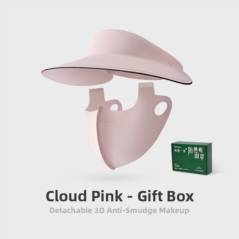 Täisnäo päikesekaitsekreem suvine UV-kaitsega naiste näole Gini päikesevari müts integreeritud kaelakaitse jääsiidist hingav mask