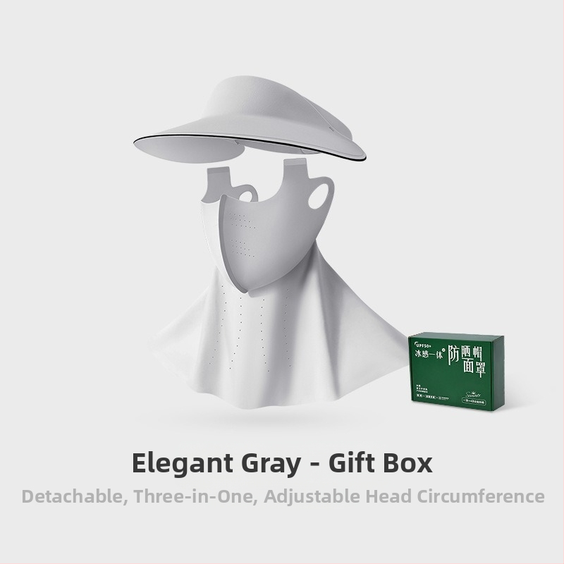 Täisnäo päikesekaitsekreem suvine UV-kaitsega naiste näole Gini päikesevari müts integreeritud kaelakaitse jääsiidist hingav mask