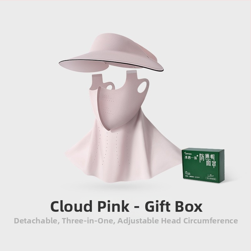 Täisnäo päikesekaitsekreem suvine UV-kaitsega naiste näole Gini päikesevari müts integreeritud kaelakaitse jääsiidist hingav mask