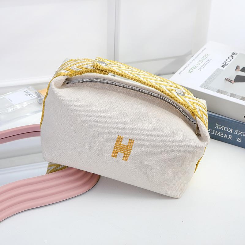 Kohandatud logoga lõuendikosmeetikakott, moodne õlakott, uhke ja suure mahutavusega reisitarvete kott