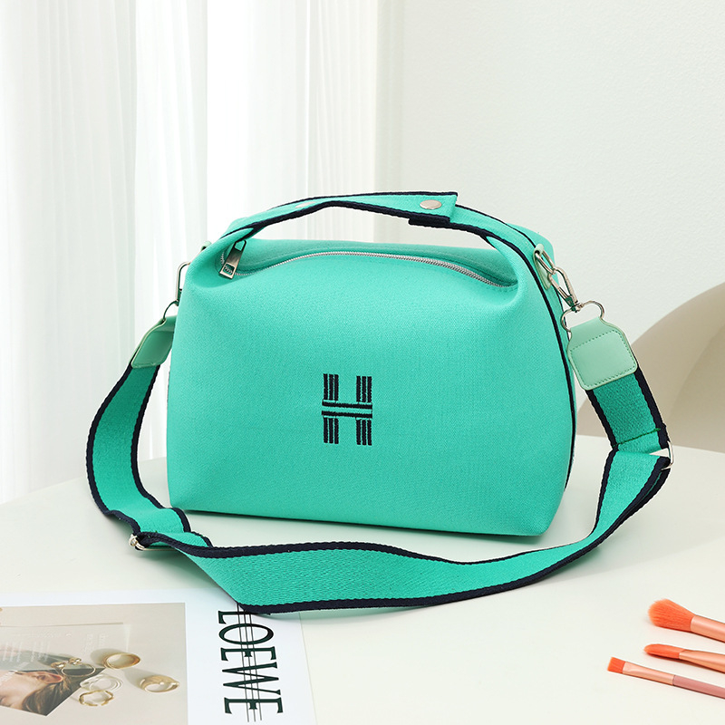 Kohandatud logoga lõuendikosmeetikakott, moodne õlakott, uhke ja suure mahutavusega reisitarvete kott