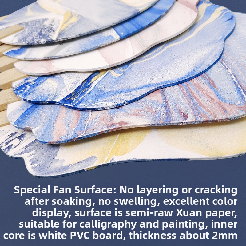 Bieliaci náter Prázdny špeciálny starožitný papierový vejár Xuan Kaligrafia Maľba Ručne vyrobený DIY Výroba náterových vejárov Materiál Zahustený vejár
