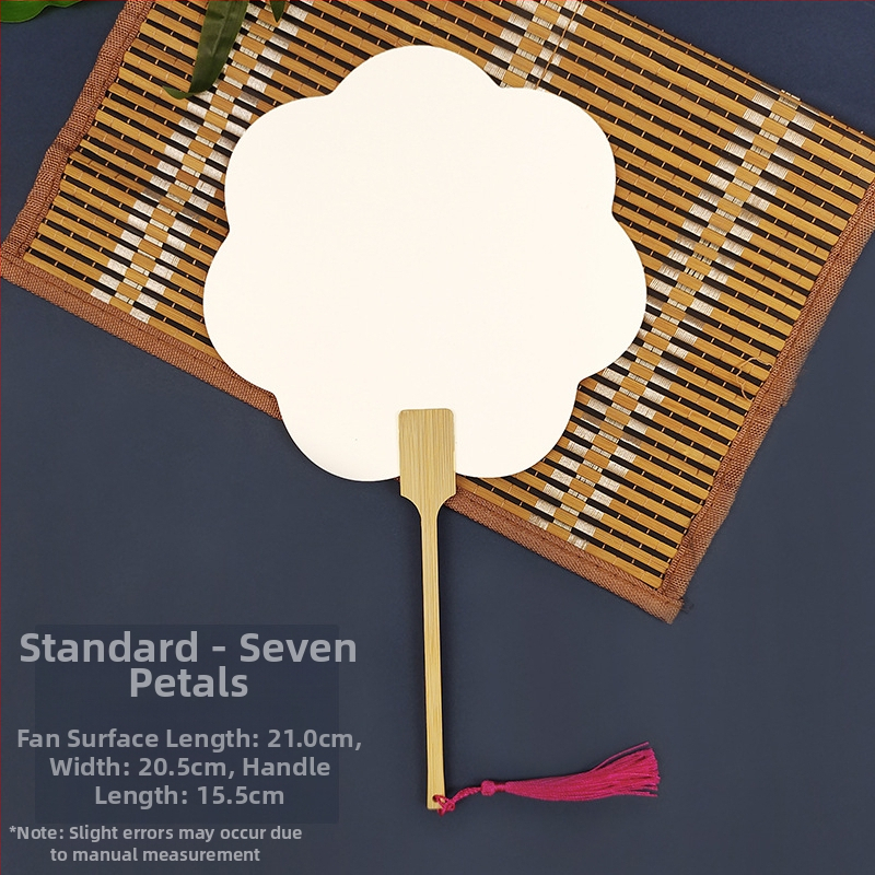 Pleegitusvärvi tühi spetsiaalne antiikne Xuani paberist lehvik, kalligraafiamaal, käsitsi valmistatud isetegemise värvilehtri materjalist paksendatud lehvik