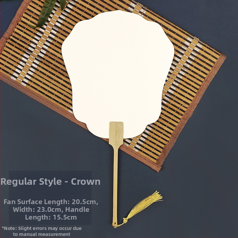 Pleegitusvärvi tühi spetsiaalne antiikne Xuani paberist lehvik, kalligraafiamaal, käsitsi valmistatud isetegemise värvilehtri materjalist paksendatud lehvik