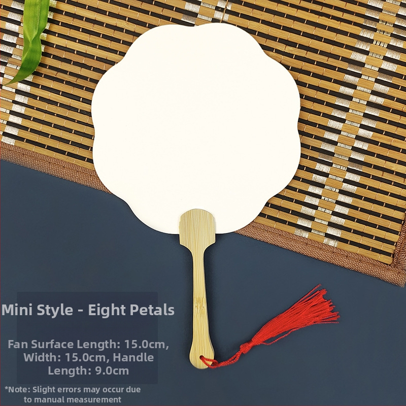 Pleegitusvärvi tühi spetsiaalne antiikne Xuani paberist lehvik, kalligraafiamaal, käsitsi valmistatud isetegemise värvilehtri materjalist paksendatud lehvik