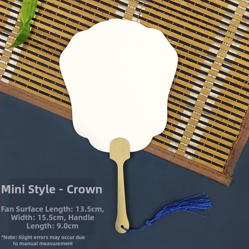 Pleegitusvärvi tühi spetsiaalne antiikne Xuani paberist lehvik, kalligraafiamaal, käsitsi valmistatud isetegemise värvilehtri materjalist paksendatud lehvik