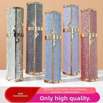 Tipptasemel kaasaskantav miniparfüümipudel, korduvtäidetav parfüümipudel, väike tühi pudel põhjaga, isepumpav pihustuspudel laos