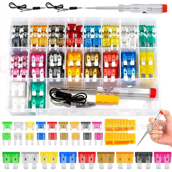 Tarpvalstybinis 306 vnt. automobilio saugiklių peiliukas, mažas ir vidutinis, mini cinko drožlių įdėklų saugiklių bandymo rašiklis